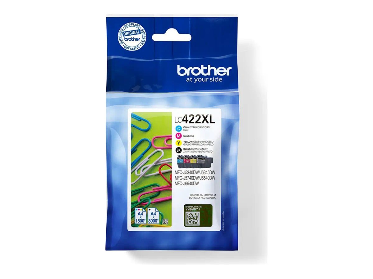 Brother LC422XL Multipack - 4er-Pack - Hohe Ergiebigkeit