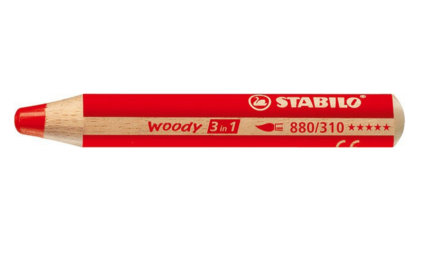 STABILO woody 3 in 1 Buntstift rot, 1 St. STABILO woody 3 in 1 Buntstift rot, 1 St.
