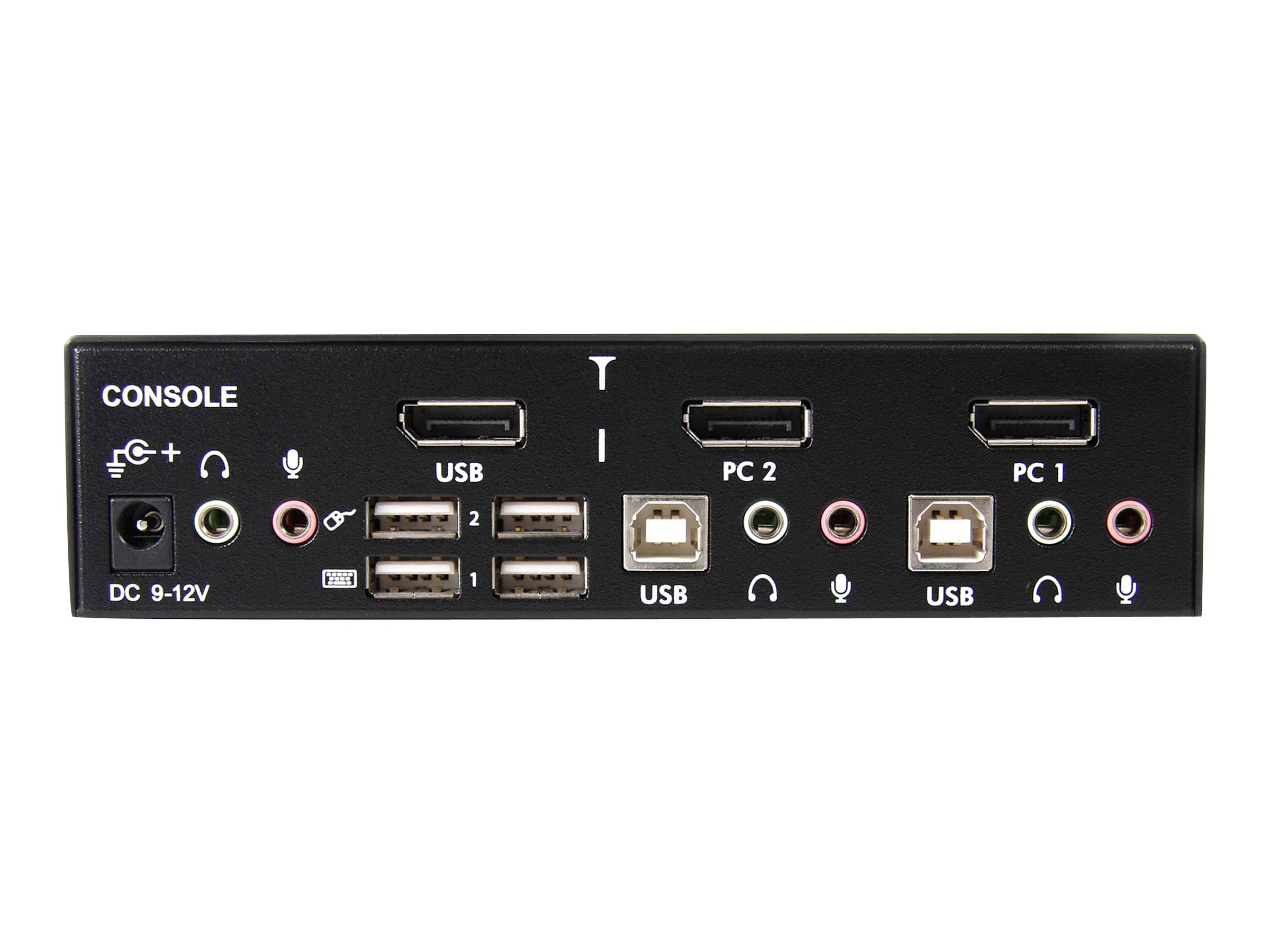 StarTech.com 2 Port DisplayPort USB KVM Switch - DisplayPort KVM Umschalter mit Audio - Hochauflösender DisplayPort Desktop Umschalter - KVM-/Audio-Switch - 2 Anschlüsse