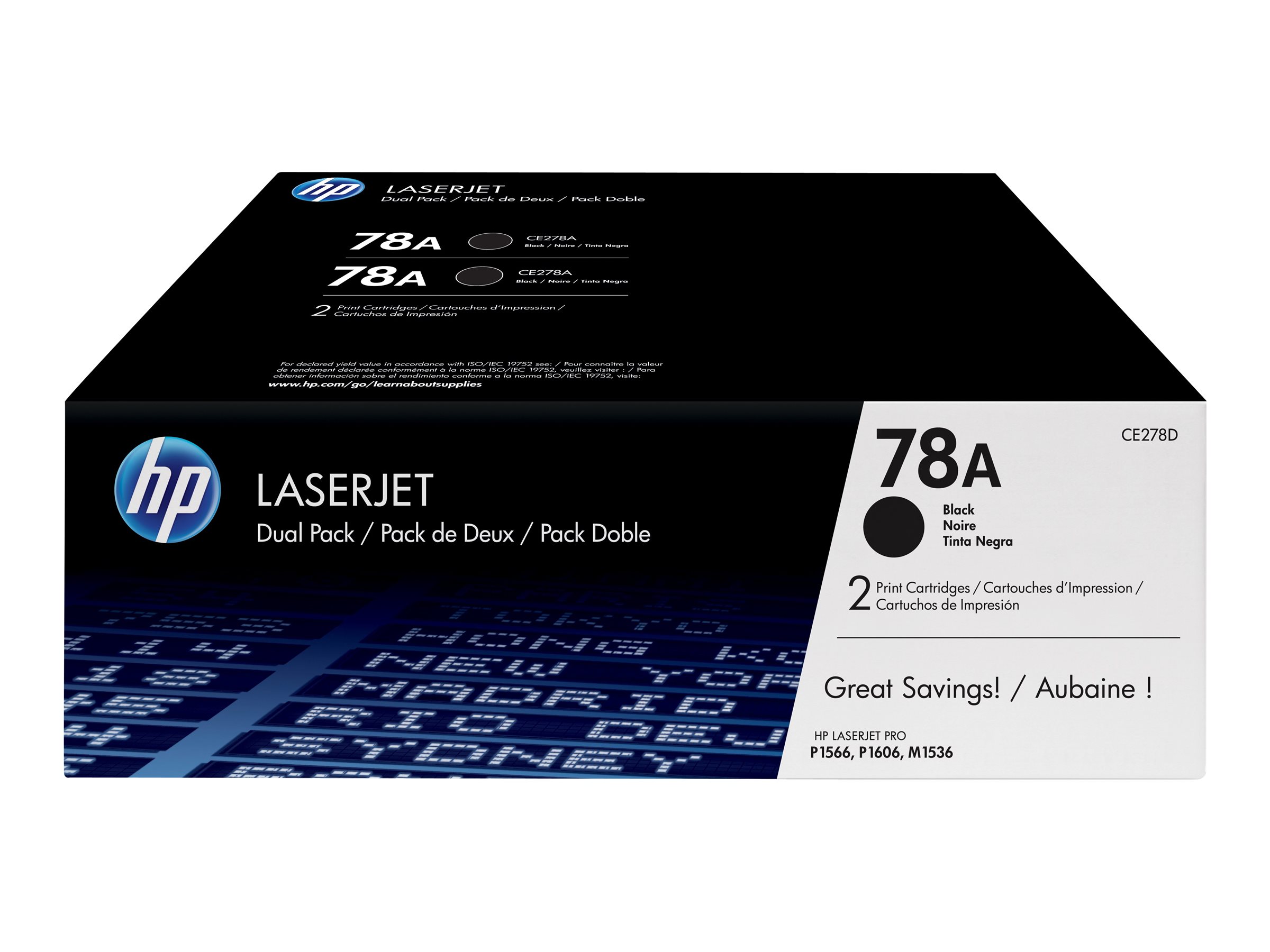 HP 78A (CE278AD) schwarz Tonerkartuschen, 2er-Set HP 78A (CE278AD) schwarz Tonerkartuschen, 2er-Set