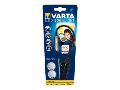 VARTA Book Light LED Buch-Leselampe schwarz 25,5 cm