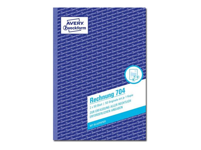 Avery Zweckform Rechnungsformular 704 50 Blatt