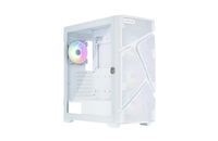 ENERMAX MarbleShell Mesh MS21 ARGB Mini Tower Gaming-PC-Gehäuse - 4x PWM 12cm ARGB-Lüfter - 2x USB3.0 und USB 3.2 Typ C- White