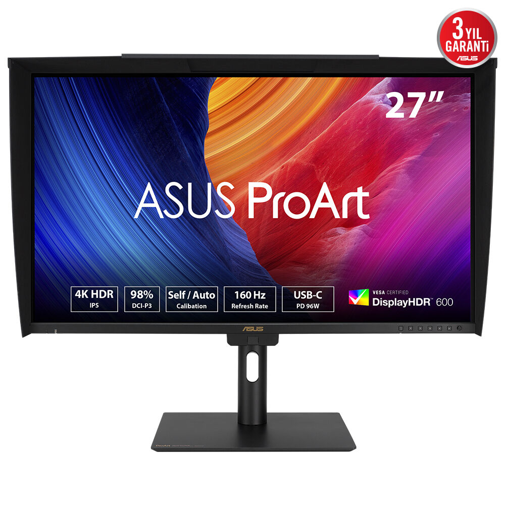 ASUS ProArt Display PA27UCGE 68,58cm 27Zoll IPS WLED UHD 169 160Hz 600cdm2 1ms 2xHDMI DP USBC DP 2xUSBA 32 G1 USBC 32 G1