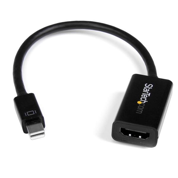STARTECHCOM Mini DisplayPort to HDMI Video Converter mDP 12 to HDMI Active Adapter for UltraBook Laptop 4K 30Hz Bla