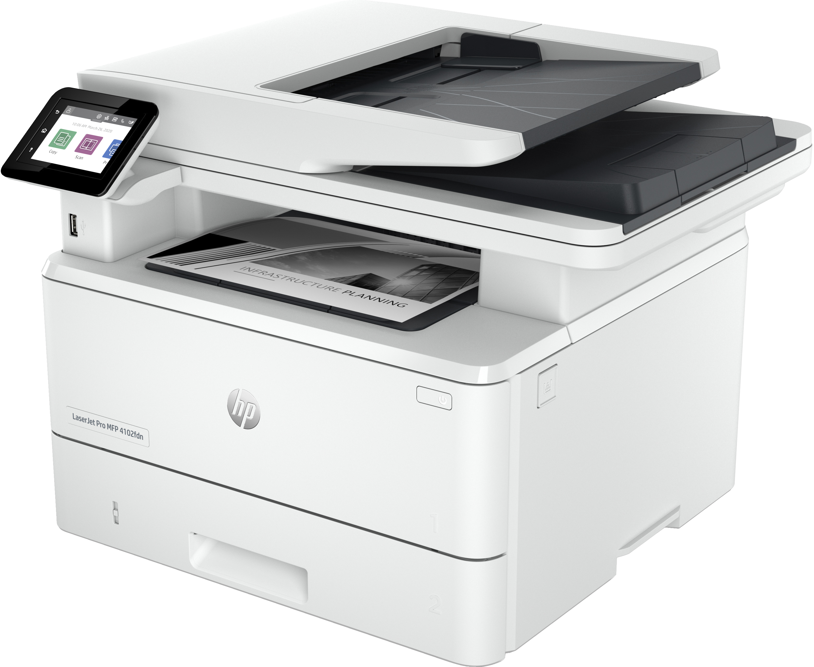 HP Laserjet Pro MFP 4102fdn 4 in 1 LaserMultifunktionsdrucker weiß