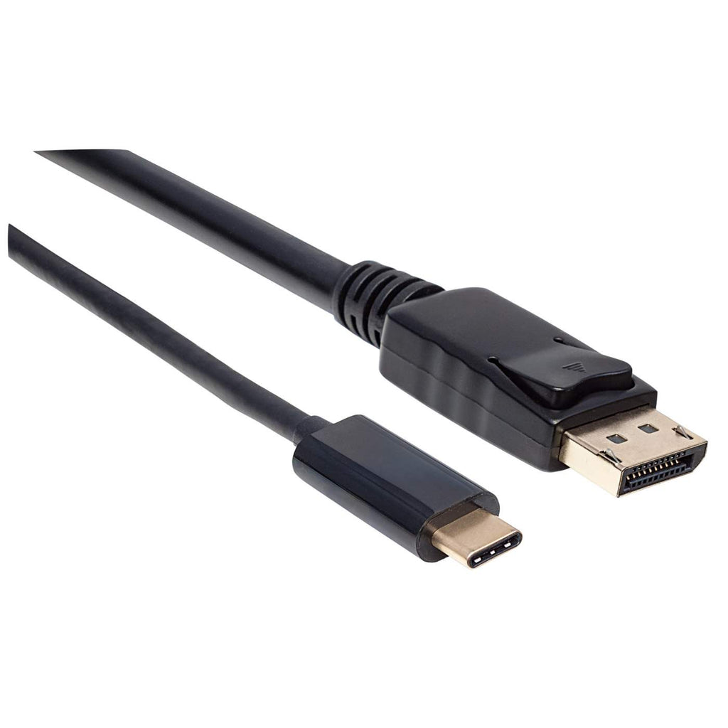 MANHATTAN USB Typ C auf DisplayPort Kabel 2m Konvertiert das AlternateModeSignal in ein DisplayPort 4KAusgangssignal schwarz