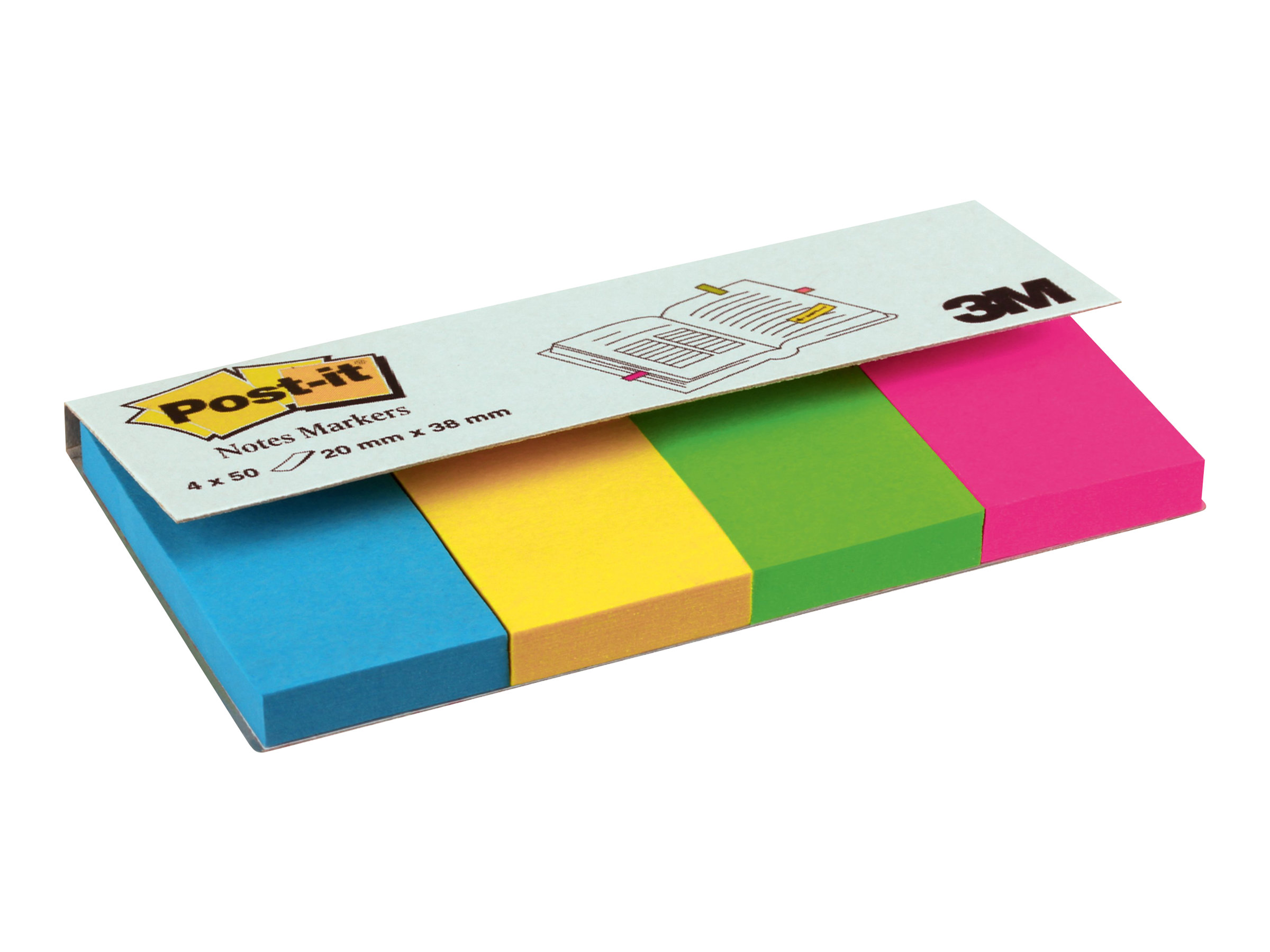 Post-it® Notes Markers Haftmarker farbsortiert 4x 50 Streifen Post-it® Notes Markers Haftmarker farbsortiert 4x 50 Streifen