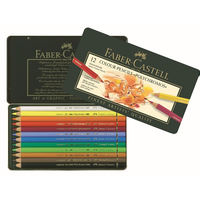 FABER-CASTELL Kuenstlerfarbstifte Polychromos Buntstifte farbsortiert, 12 St. FABER-CASTELL Kuenstlerfarbstifte Polychromos Buntstifte farbsortiert, 12 St.