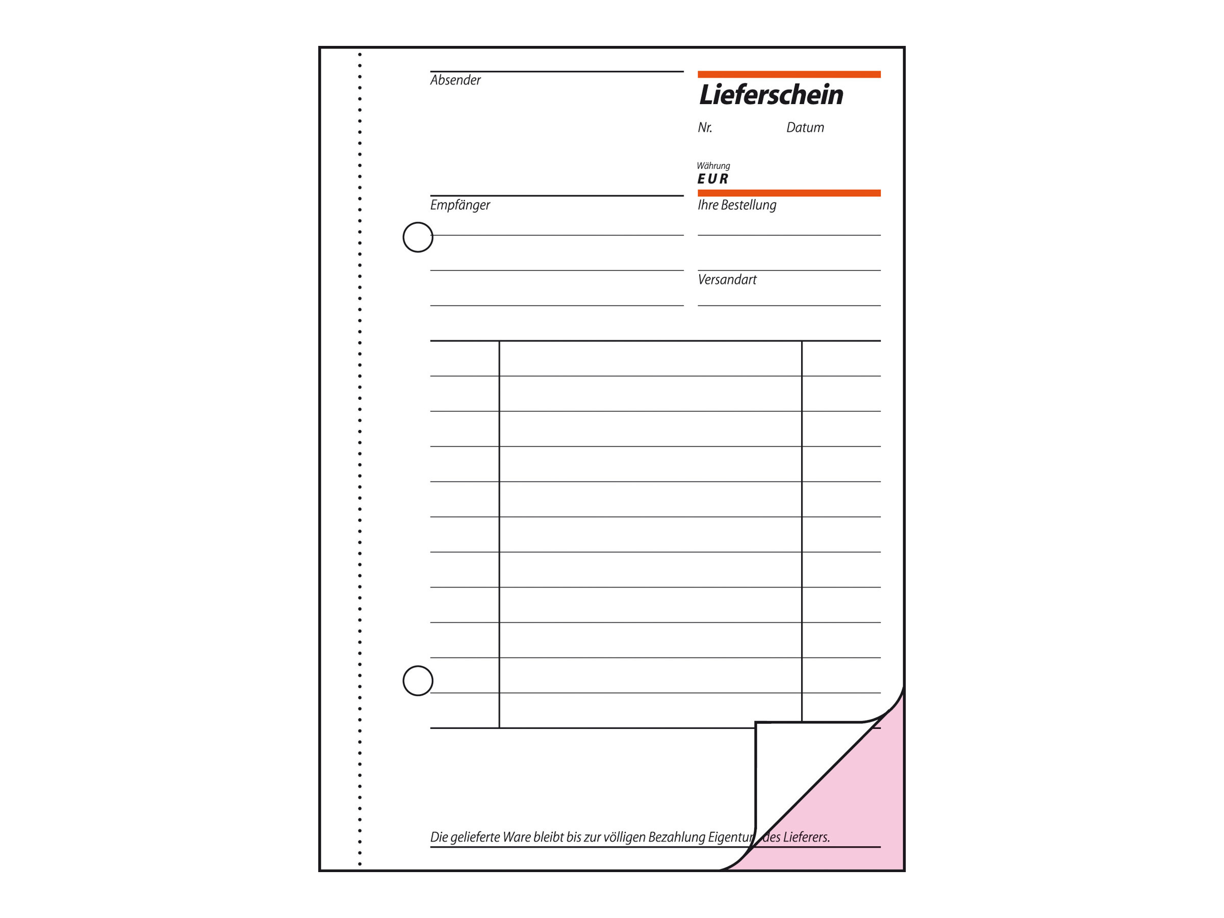 SIGEL Lieferschein mit Empfangsschein Formularbuch LI625, 1 St