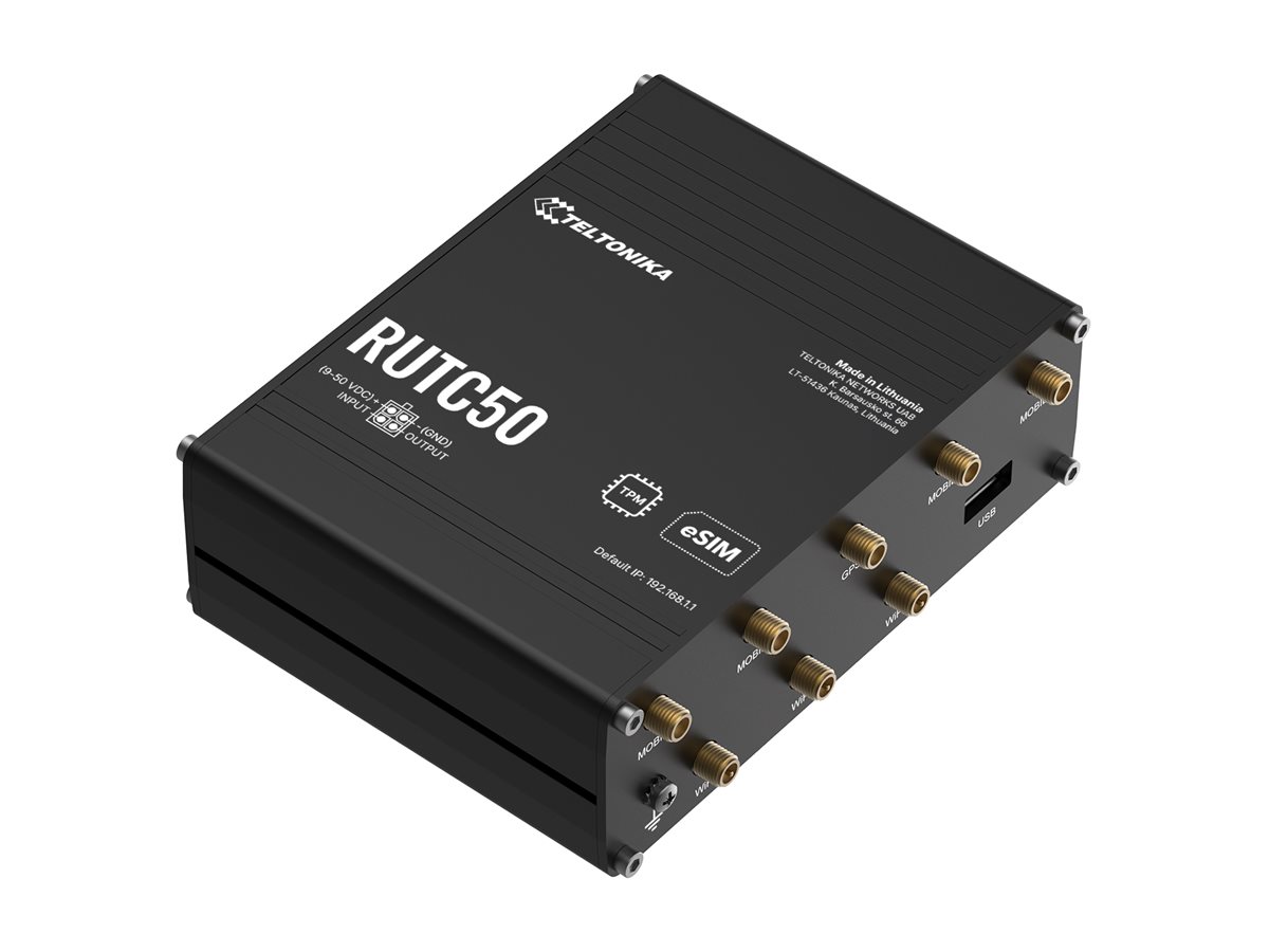 TELTONIKA NETWORKS RUTC50 V2 eSIM 5G4GLTE3G WiFi 6 Router