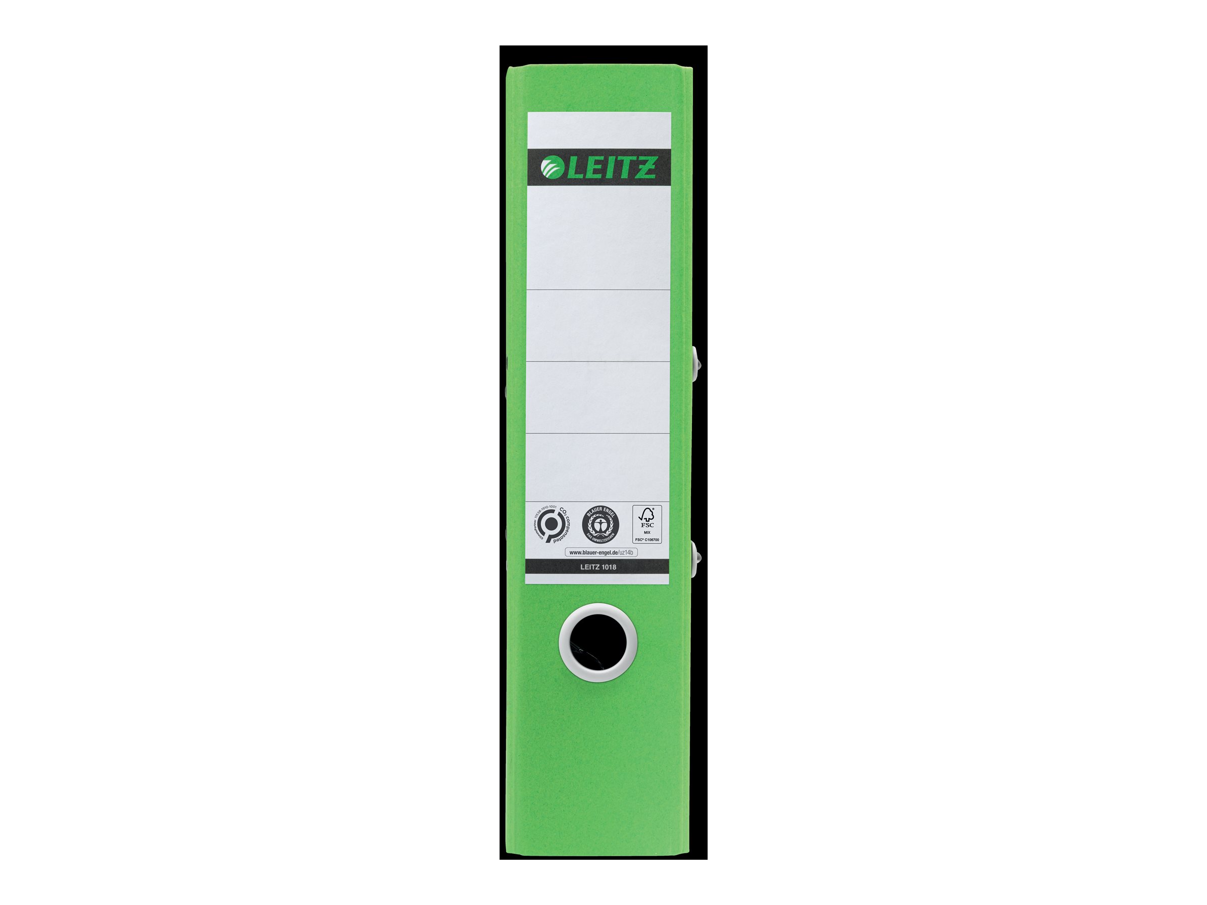 LEITZ recycle 1018 Ordner gruen Karton 8,0 cm DIN A4