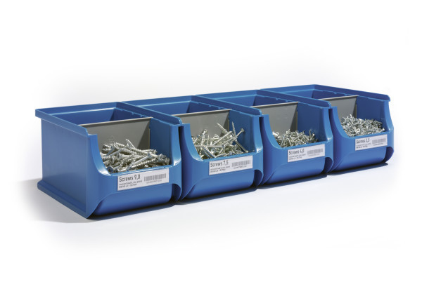 DURABLE Scannerschienen selbstklebend LABELFIX glatt Kennzeichnung von Ablagekörben, Regale, Schubladen, Schränken und technischen Geräten, 10 St