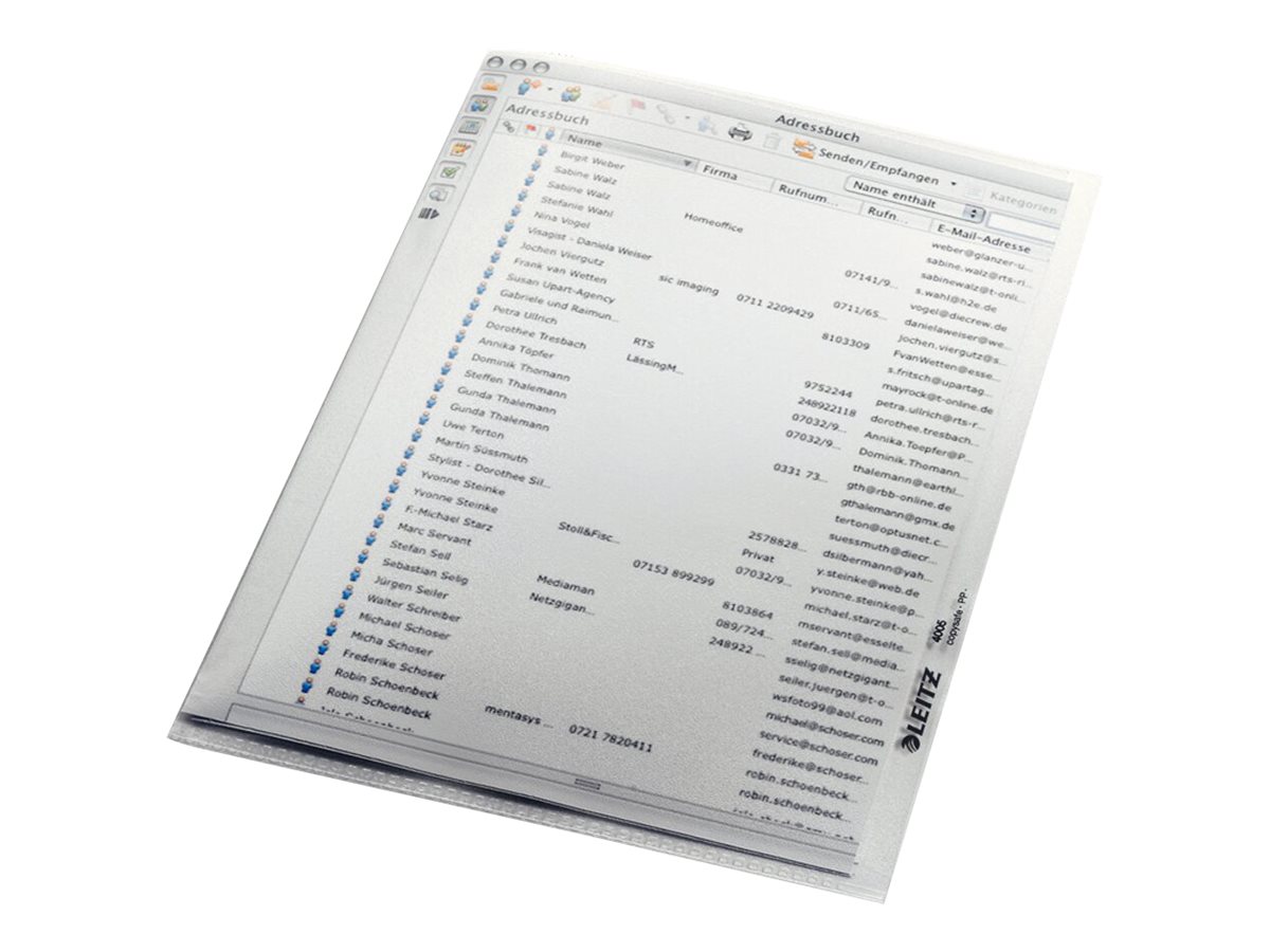 100 LEITZ Sichthuellen 4005 Standard DIN A5 transparent genarbt 0,13 mm