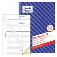AVERY Zweckform Rechnung fuer Kleinunternehmer (ohne MwSt.-Ausweis) Formularbuch 1733 AVERY Zweckform Rechnung fuer Kleinunternehmer (ohne MwSt.-Ausweis) Formularbuch 1733