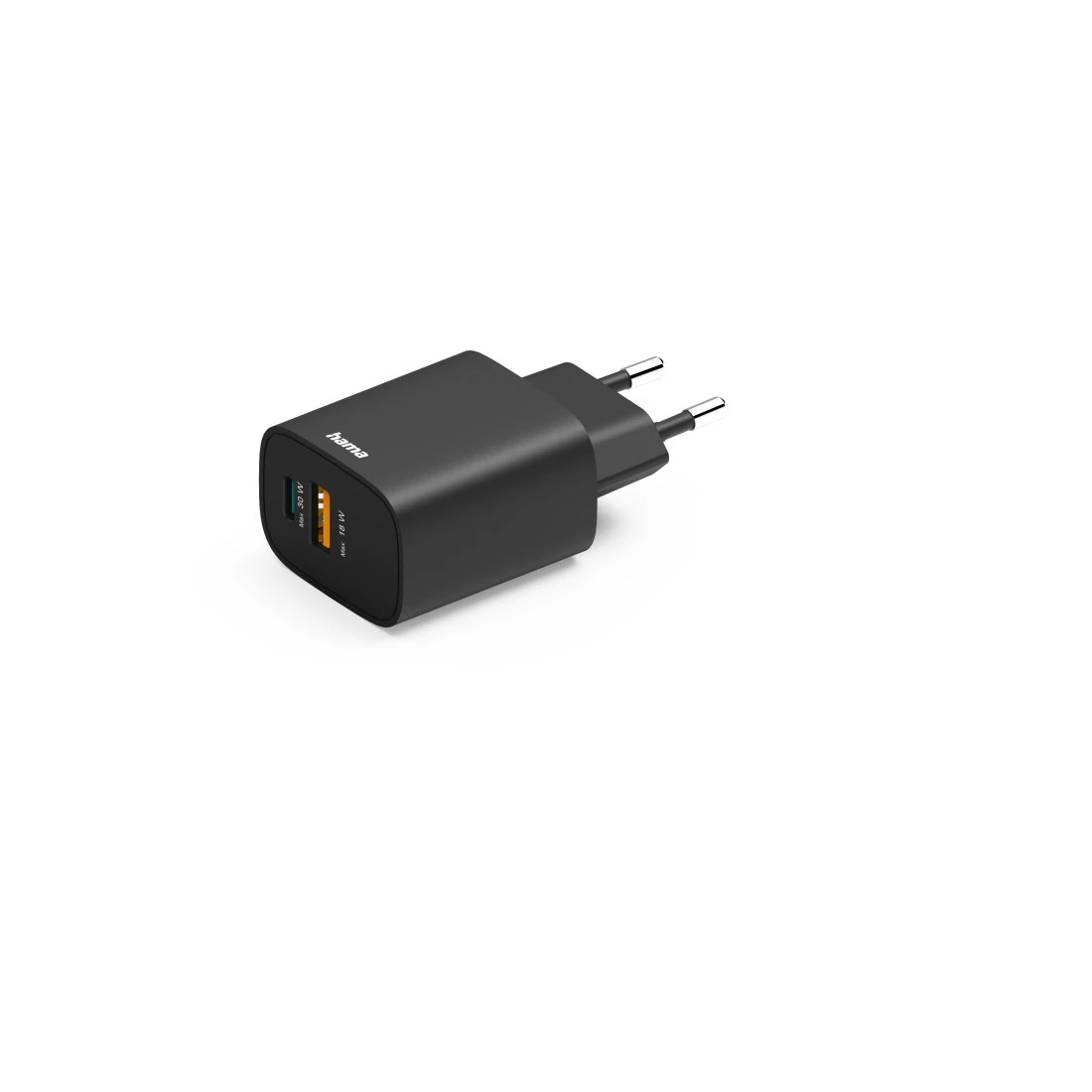 Hama Schnellladegerät schwarz 30 Watt USB‑A USB‑C