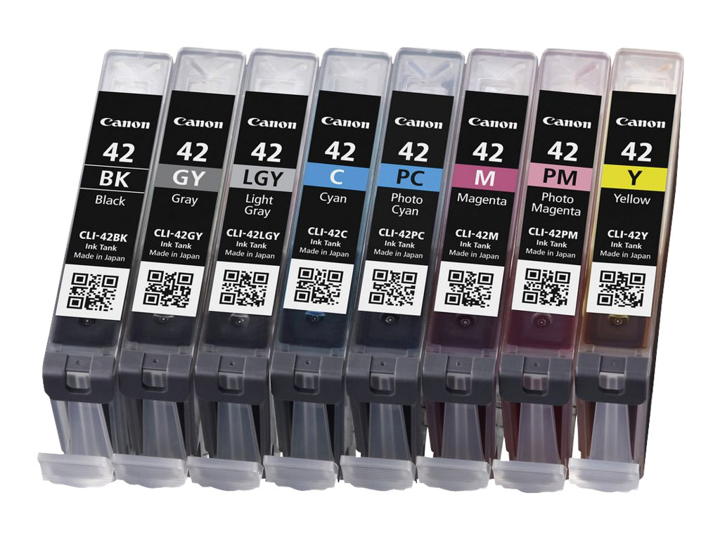 CANON 1LB CLI-42 8inks ink cartridge black and colour standard capacity multipack full 8 inks CANON 1LB CLI-42 8inks ink cartridge black and colour standard capacity multipack full 8 inks