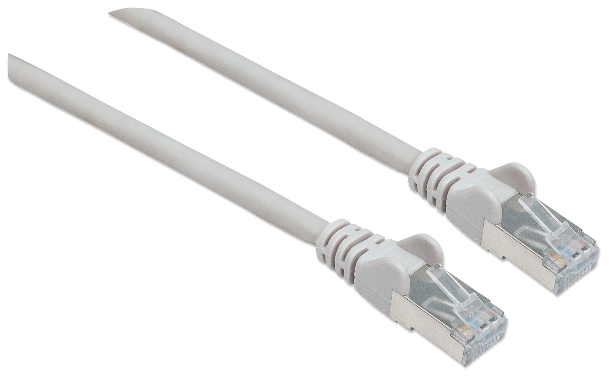 INTELLINET Netzwerkkabel Cat6A SFTP CU LS0H 15m Grau RJ45 Stecker RJ45 Stecker Vergoldete Kontakte
