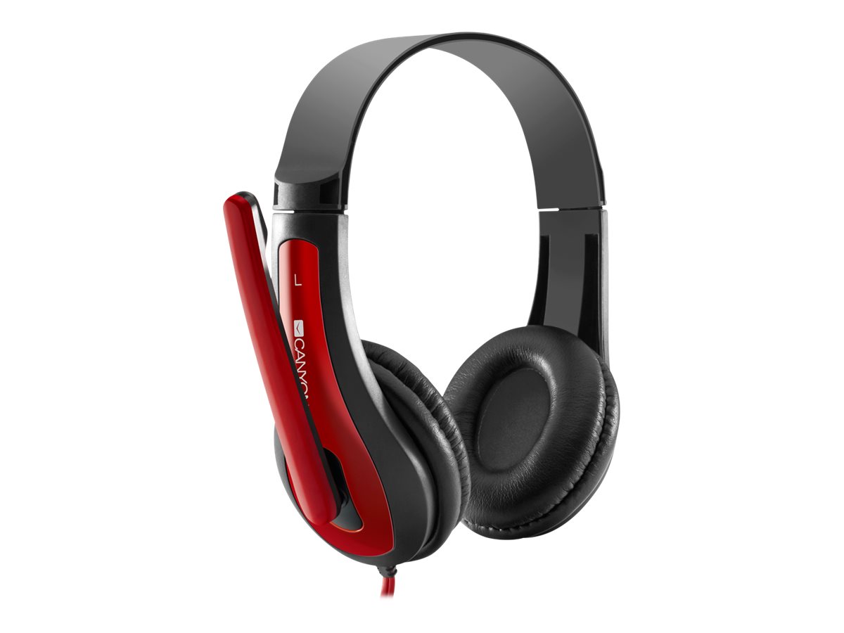 Canyon Headset HSC-1 3.5mm Klinke Mikrofon      black/red retail