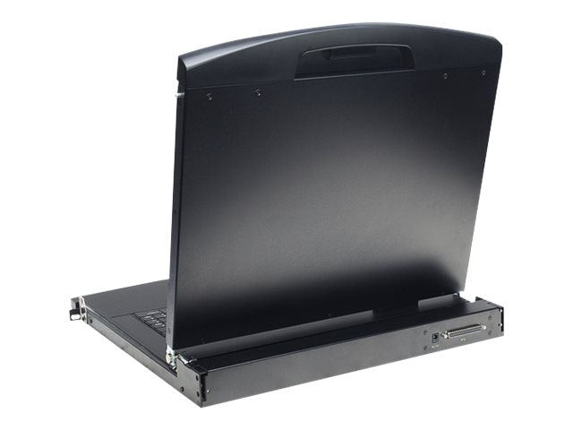 DIGITUS Modulare Konsole mit 48,3cm 19Zoll TFT 8 Port KVM Touchpad deutsche Tastatur RAL 9005 schwarz