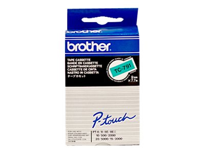 TC791 BROTHER PT Schriftband 9mm gruen TC791 BROTHER PT Schriftband 9mm gruen