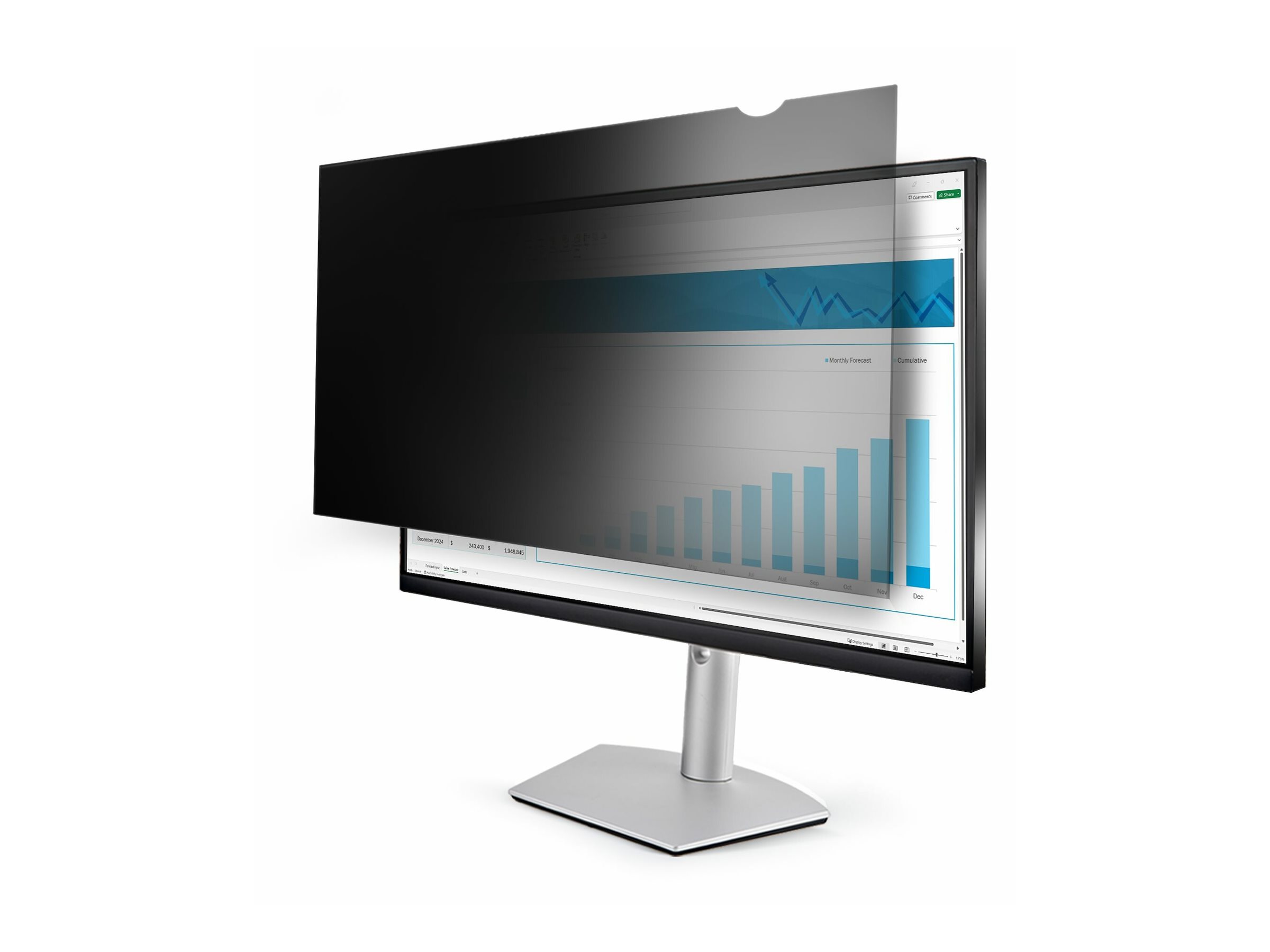 STARTECHCOM 80,01cm 31,5Zoll 169monitor Blickschutzfilter Blaulichtfilter Bildschirm SichtschutzfolieBlickschutz 30 Grad