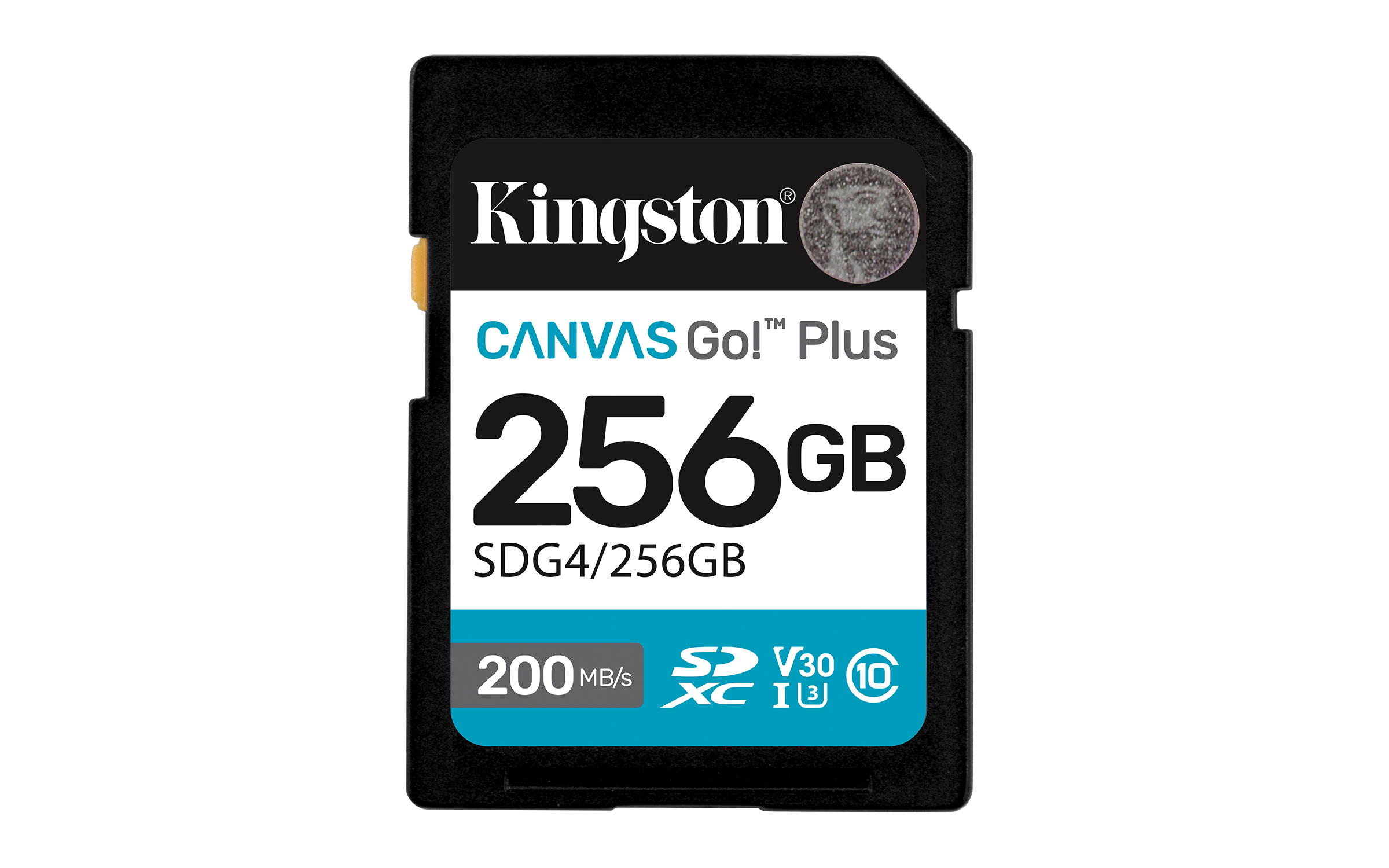 KINGSTON 256GB SDXC Canvas Go Plus Gen4 200MBs C10 UHSI U3 V30