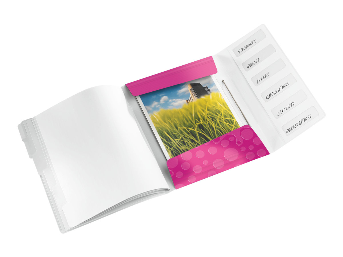 LEITZ Ordnungsmappe WOW 4633 6 Faecher pink