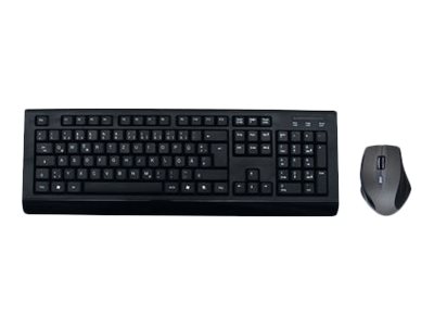 MediaRange MROS104 Tastatur-Maus-Set kabellos schwarz