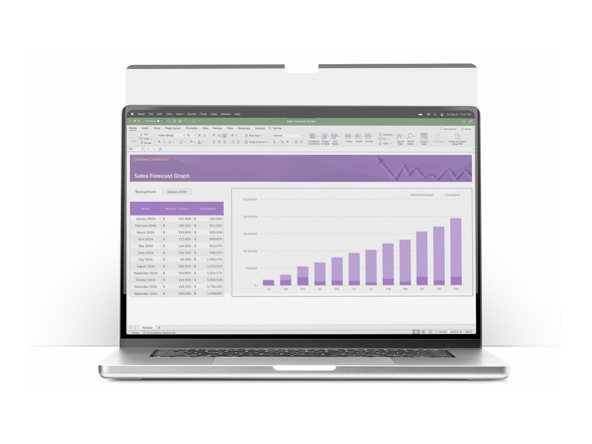 STARTECHCOM 4064cm 16Zoll MacBook Pro 2123 Laptop Blickschutz Entfernbarer amp Reversibler AntiGlare Blaulichtfilter Magnet