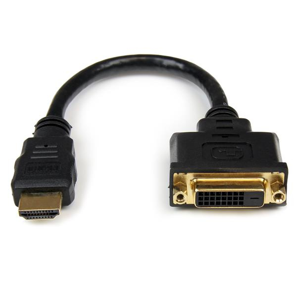STARTECHCOM 8in HDMI to DVID Video Cable Adapter HDMI Male to DVI Female