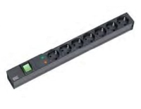 Bachmann 19"-Steckdosenleiste ALU 1HE ueSS, 7-fach, schwarz 2,0m, mit Schalter Bachmann 19"-Steckdosenleiste ALU 1HE ueSS, 7-fach, schwarz 2,0m, mit Schalter