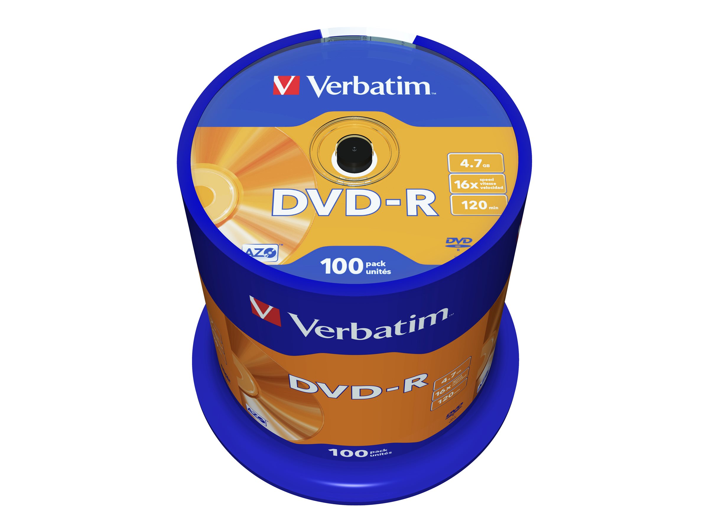VERBATIM DVD-R 4.7GB 16x (100) CB