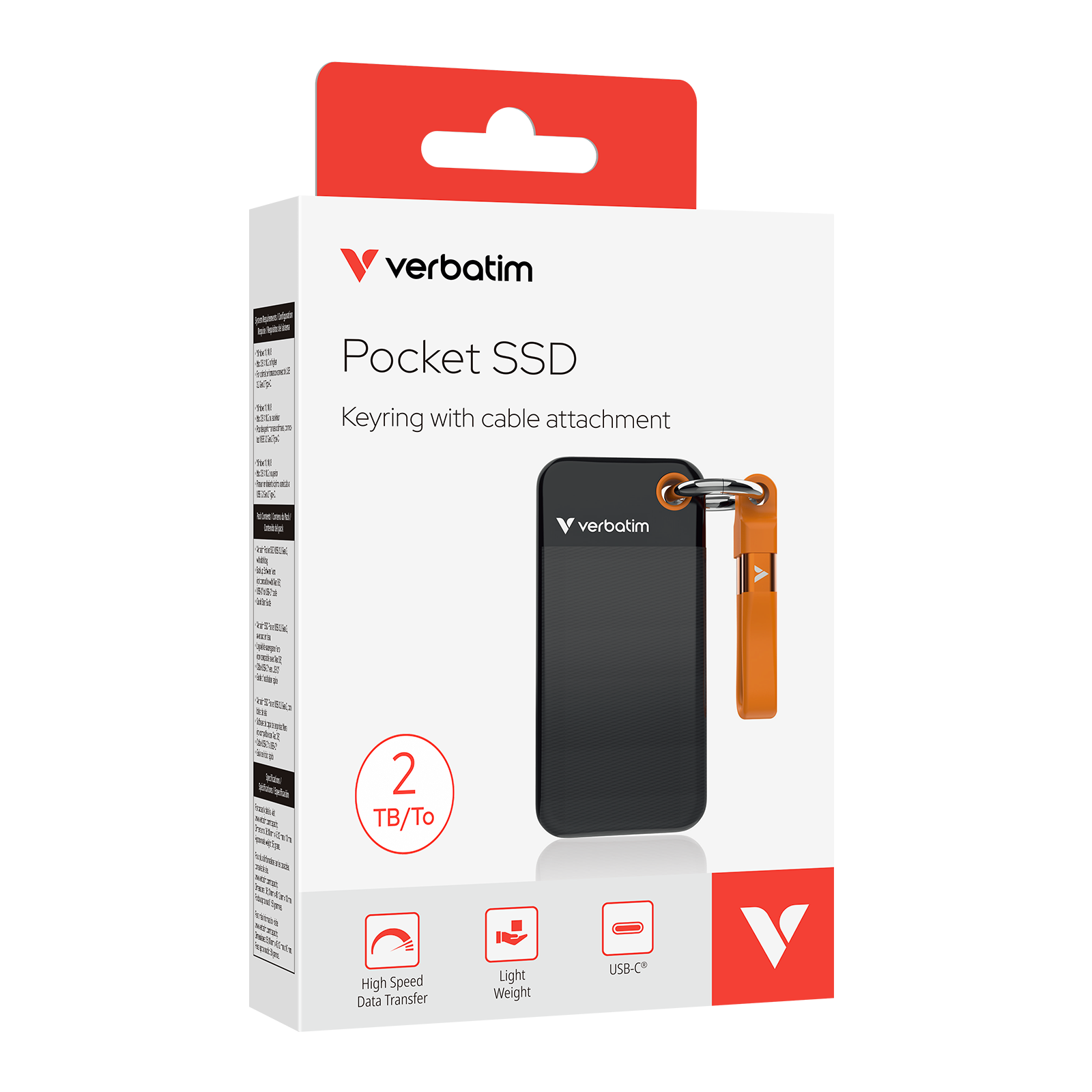 Verbatim Pocket 2TB USB 3.2 black/orange