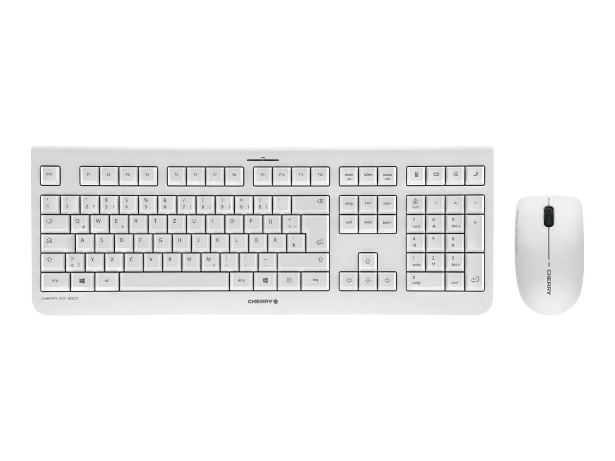 CHERRY DW 3000 Tastatur-Maus-Set kabellos grau