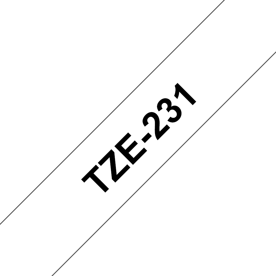 TZE231 BROTHER PT Schriftband 12mm weiss