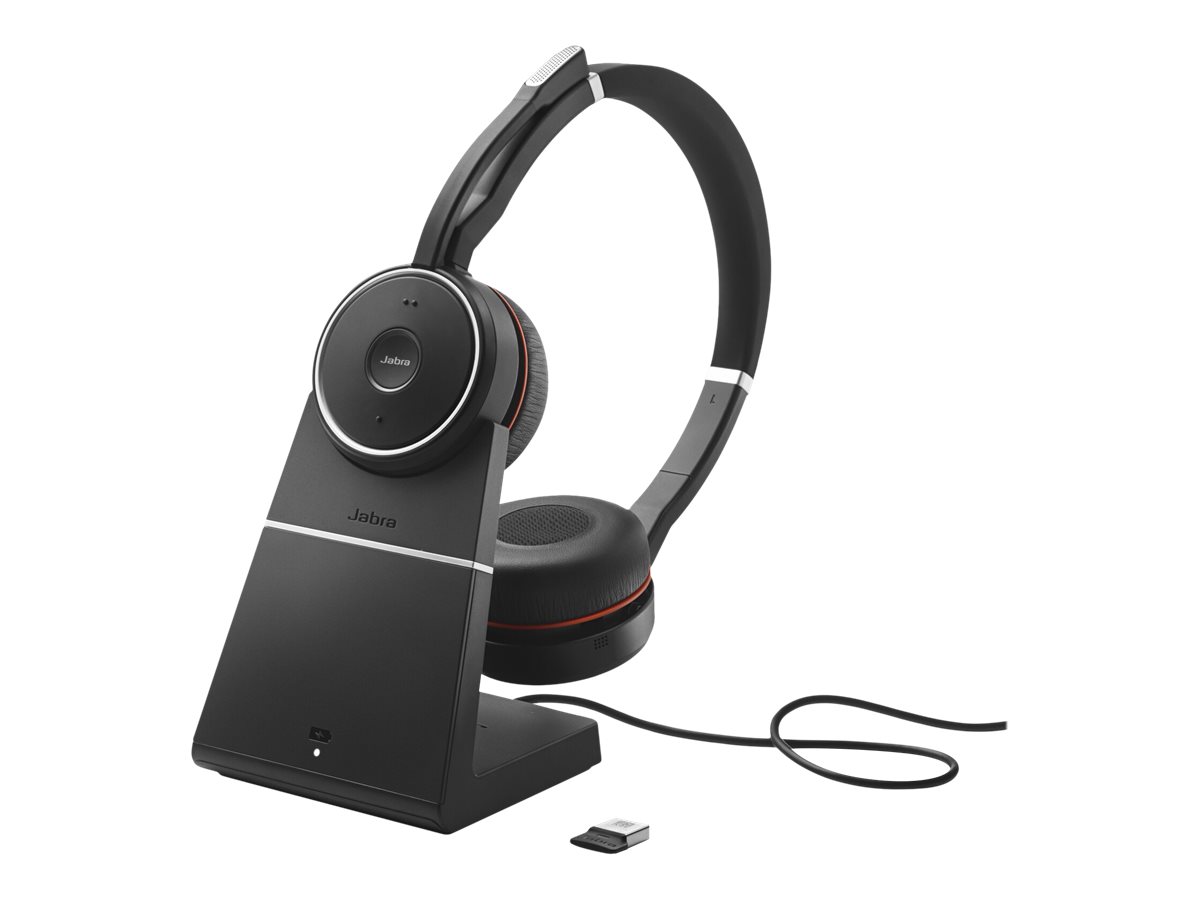 JABRA Evolve 75 SE UC Stereo Headset mit Ladestation USB