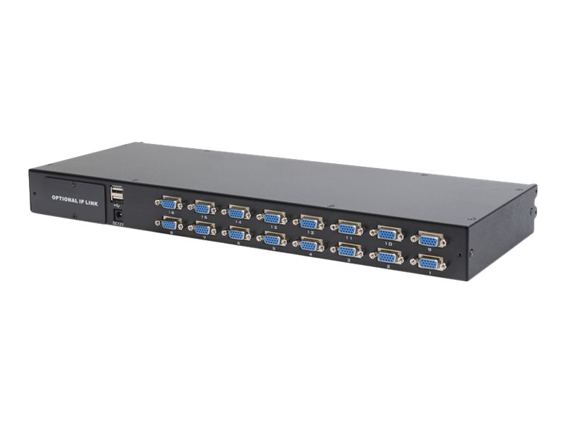 DIGITUS Modulare Konsole mit 19 TFT 16-Port KVM & Touchpad