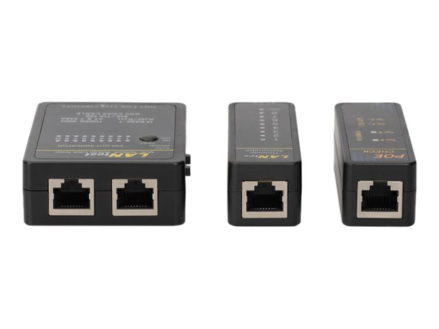 DIGITUS Netzwerk und Kommunikationskabel Tester, RJ45 und BNC