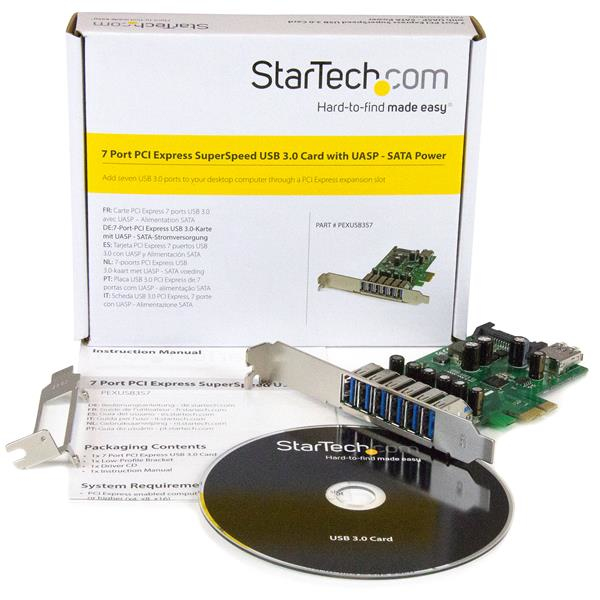 STARTECHCOM 7 Port PCI Express SuperSpeed USB 30 Card Adapter