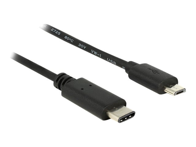 Delock Kabel USB Type-C 2.0 Stecker > USB 2.0 Typ Micro-B Stecker 0,5 m schwarz Delock Kabel USB Type-C 2.0 Stecker > USB 2.0 Typ Micro-B Stecker 0,5 m schwarz