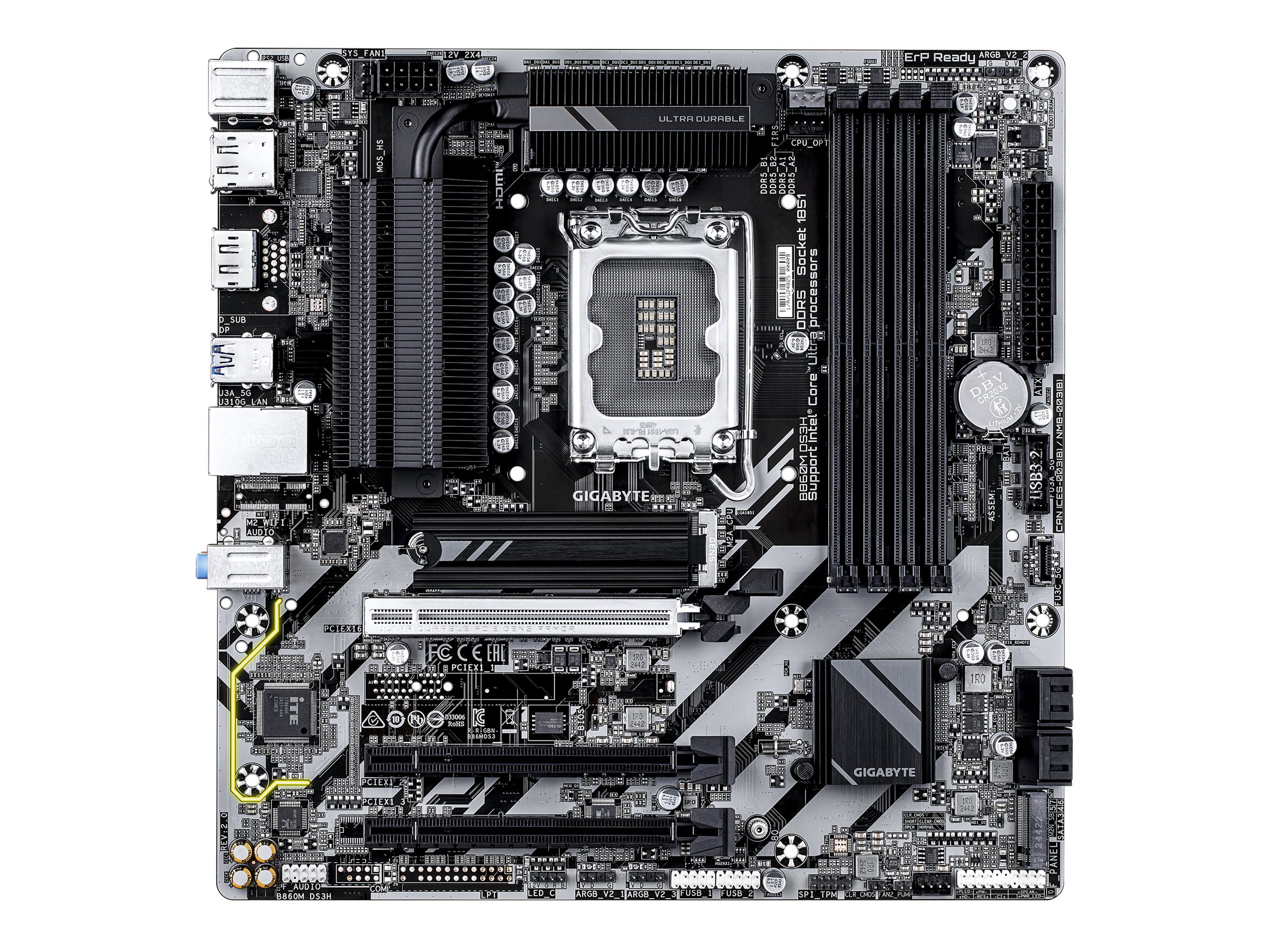 GIGABYTE B860M DS3H LGA1851 MB 4xDDR5 4xSATA 3xM.2 GIGABYTE B860M DS3H LGA1851 MB 4xDDR5 4xSATA 3xM.2