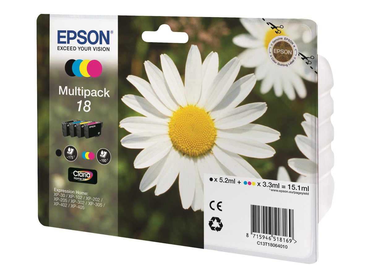 C13T18064012 EPSON XP Tinte (4) cmyk ST