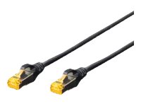 DIGITUS CAT 6A S-FTP Patchkabel Cu LSZH AWG 26/7 Länge 3 m Farbe Schwarz