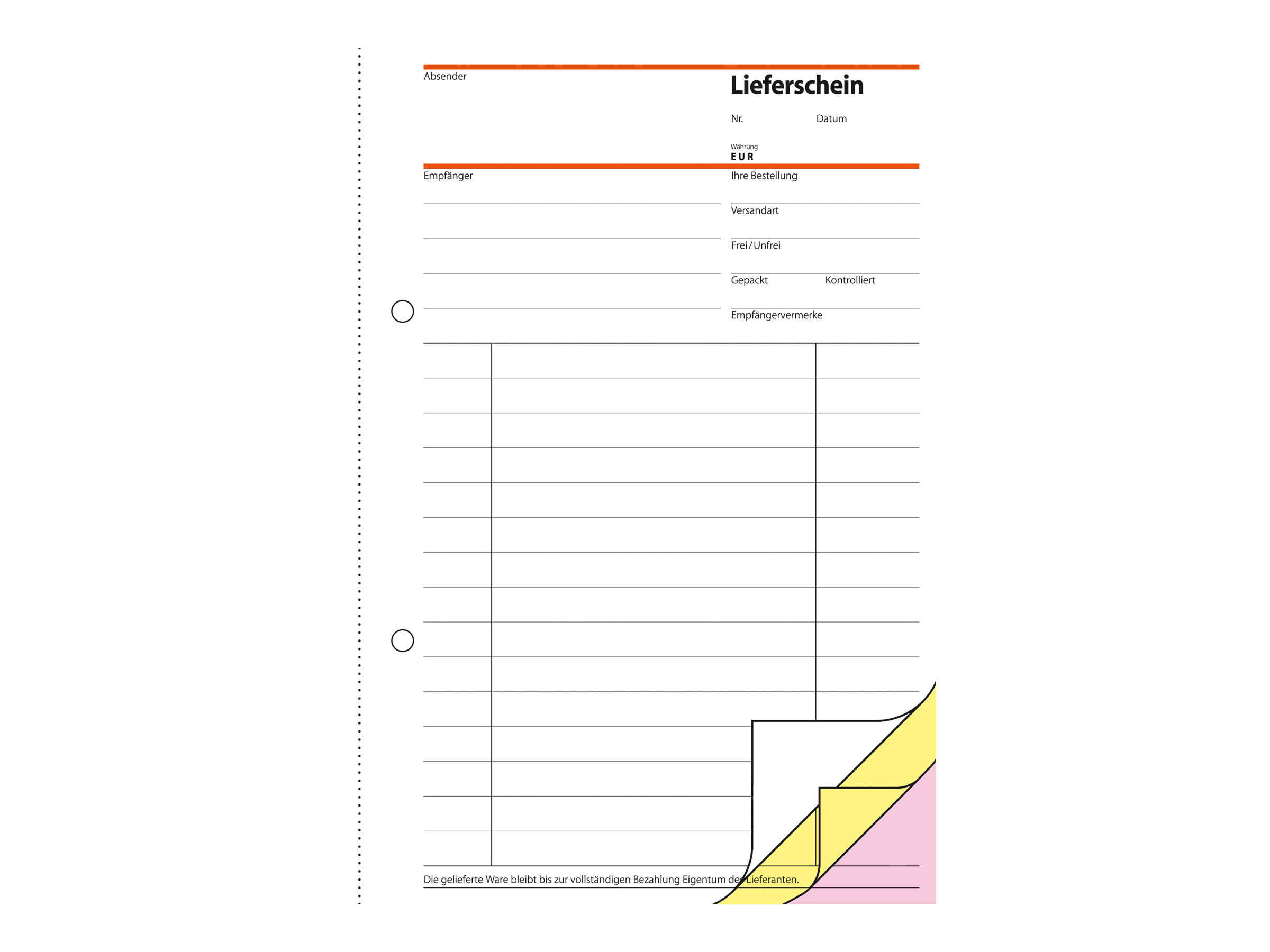 SIGEL Lieferschein mit Empfangsschein Formularbuch SD012, 1 St
