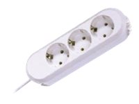 Bachmann Steckdosenleiste SMART 3-fach, weiss 3,0m, ohne Schalter Bachmann Steckdosenleiste SMART 3-fach, weiss 3,0m, ohne Schalter