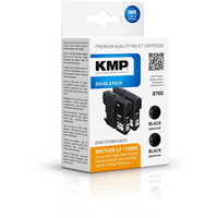 KMP B78D  schwarz Druckerpatronen kompatibel zu brother LC-1100BK, 2er-Set