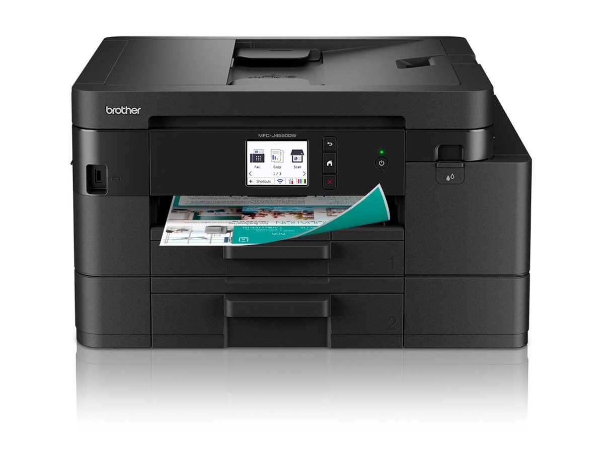 BROTHER MFCJ4550DW Compact allinone wireless business ink printer with ADF and two paper trays 20ppm