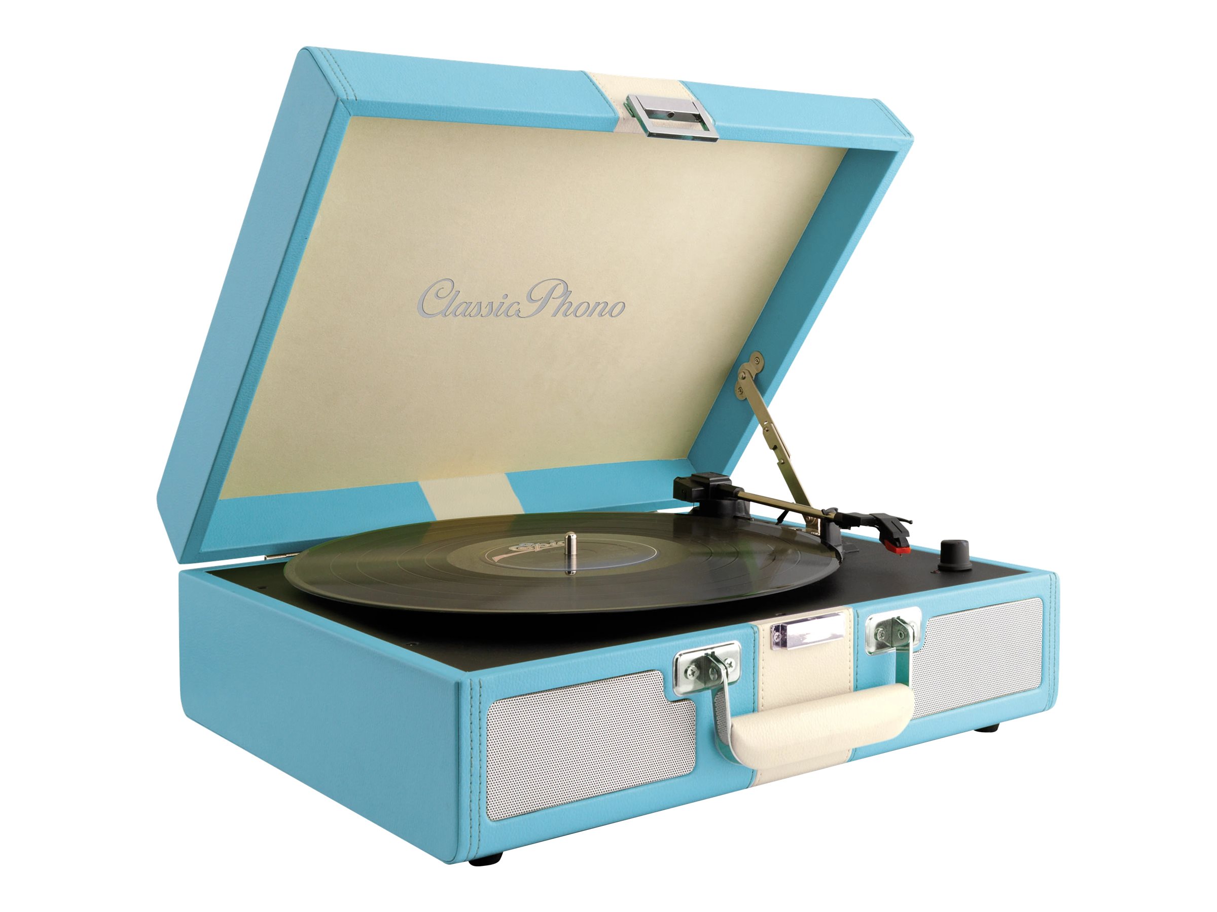 Lenco Classic Phono TT-33 Kofferplattenspieler (Blau)