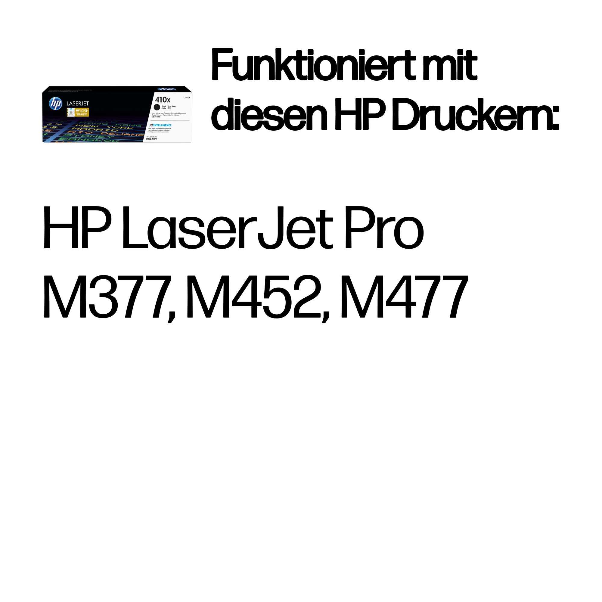 HP 410X CF410X schwarz Tonerkartusche